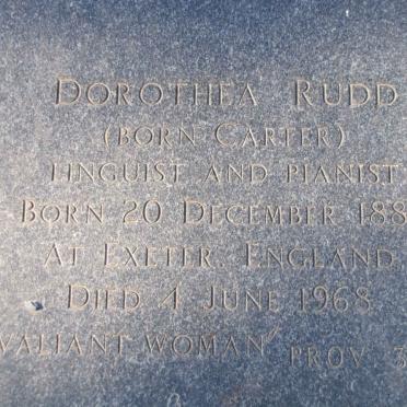 RUDD Dorothy nee CARTER 1886-1968