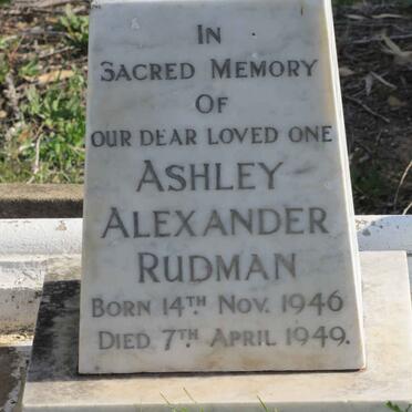 RUDMAN Ashley Alexander 1946-1949
