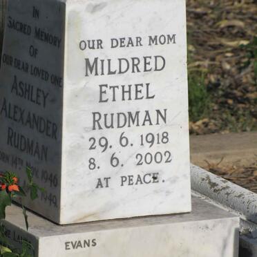 RUDMAN Mildred Ethel 1918-2002