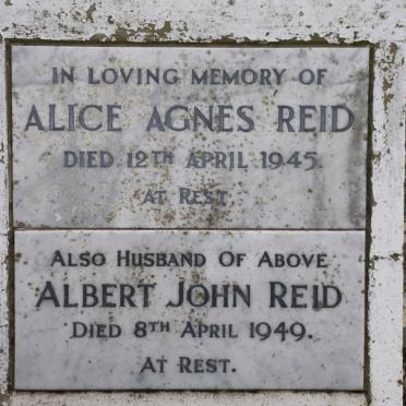 REID Albert John -1949 &amp; Alice Agnes -1945