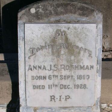 ROTHMAN Anna J.S. 1890-1928