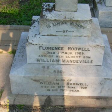 RODWELL William -1929 &amp;  Florence -1909 :: RODWELL William Mandeville -1918
