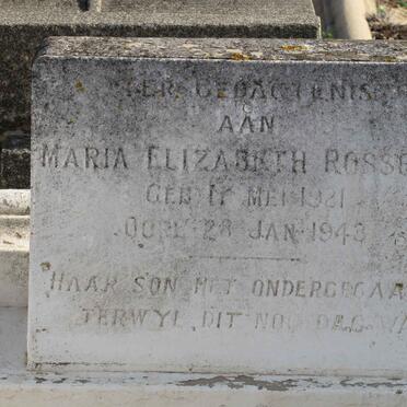 ROSSOUW Maria Elizabeth 1921-1943