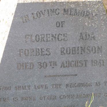 ROBINSON Florence Ada Forbes -1941