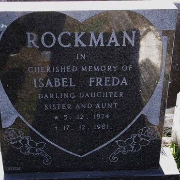 ROCKMAN Isabel Freda 1924-1981