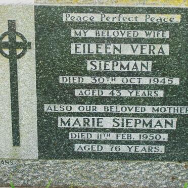 SIEPMAN Eileen Vera -1945 :: SIEPMAN Marie -1950