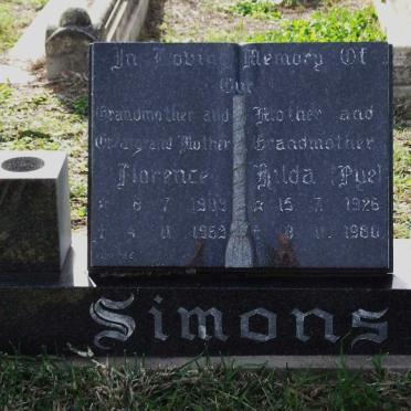 SIMONS Florence 1903-1969 :: SIMONS Hilda 1926-1980
