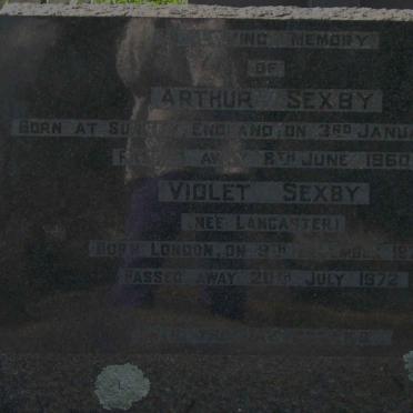 SEXBY Arthur 1878-1960 &amp; Violet LANCASTER 1879-1972