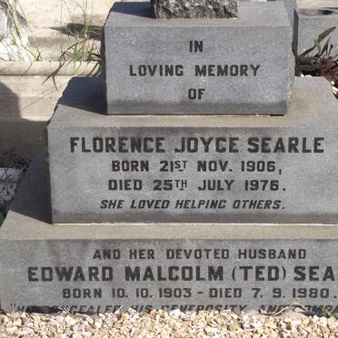 SEARLE Edward Malcolm 1903-1980 &amp; Florence Joyce 1906-1976