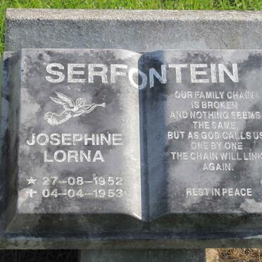 SERFONTEIN Josephine Lorna 1952-1953