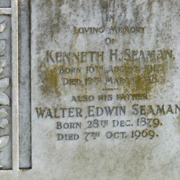 SEAMAN Kenneth H. 1917-1938 :: SEAMAN Walter Edwin 1879-1969