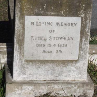 STOWMAN Ethel -1938