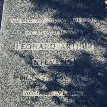 STEVENS Leonard Arthur -1951