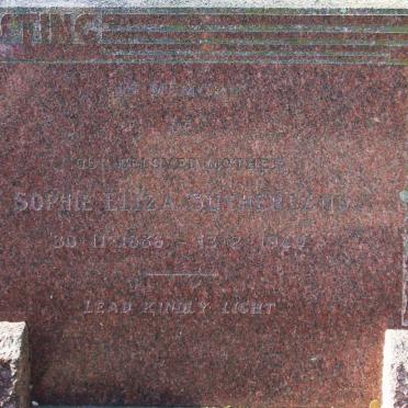 SUTHERLAND Sophie Eliza 1886-1949