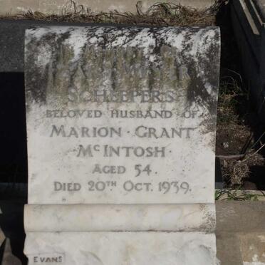 SCHEEPERS Izak Meyer -1939 