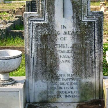 SCHULZ Rita Ethel nee STAEGEMANN 1905-1937