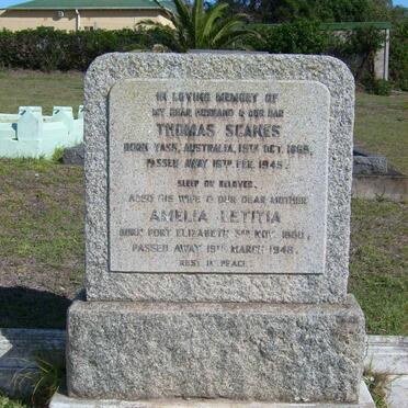 SCANES Thomas 1865-1945 &amp; Amelia Letitia 1880-1948