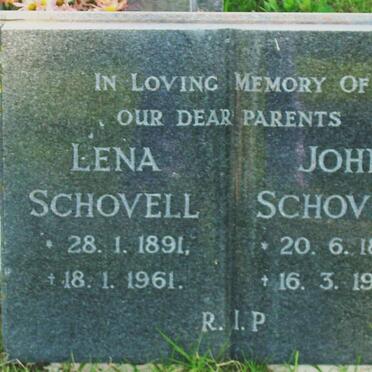 SCHOVELL John 1893-1969 &amp; Lena 1891-1961 
