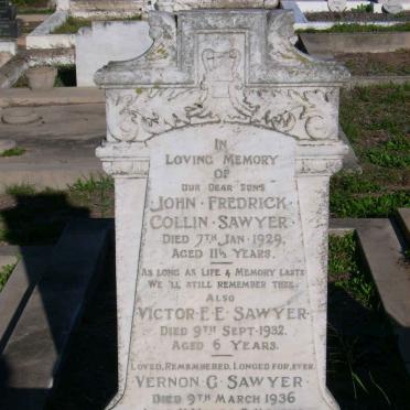 SAWYER John Frederick Collin -1959 :: SAWYER Victor E.E. -1932 :: SAWYER Vernon G. -1936