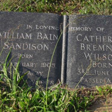 SANDISON William Bain 1905-1969 :: WILSON  Catherine Bremner 1902-??? 1902-
