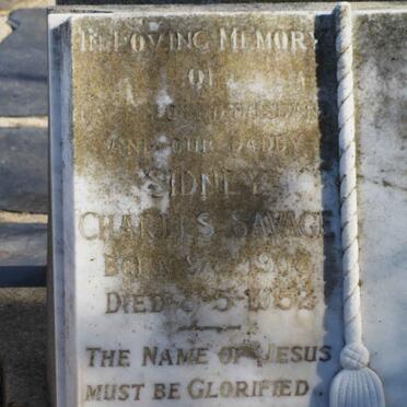 SAVAGE Sidney Charles 1908-1952