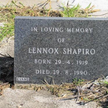 SHAPIRO Lennox 1919-1990