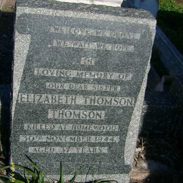 THOMSON Elizabeth Thomson -1944