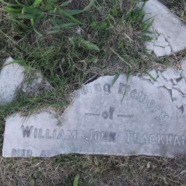 THACKHAM William John -1913