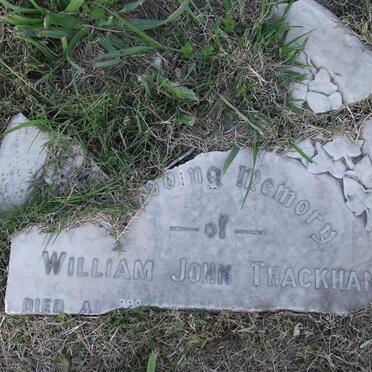THACKHAM William John -1913