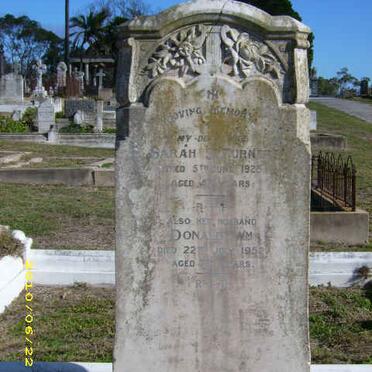 TURNER Donald William -1952 &amp; Sarah S. -1925