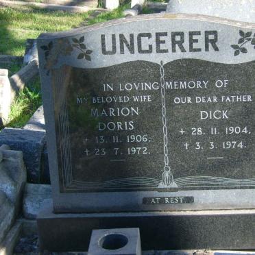 UNGERER  Dick 1904-1974 &amp; Marion Doris 1906-1972