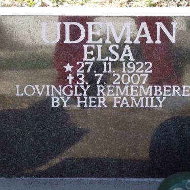 UDEMAN  Elsa 1922-2007
