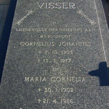 VISSER Cornelius Johannes 1903-1977 &amp; Maria Cornelia 1902-1986