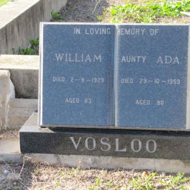 VOSLOO William -1929 &amp; Ada -1959