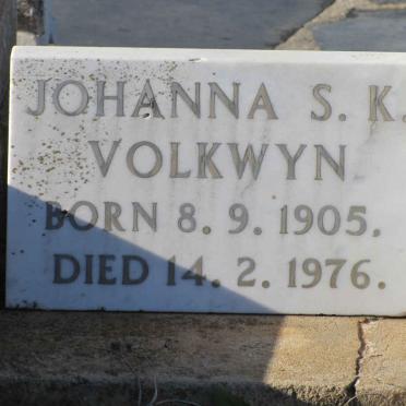 VOLKWYN Johanna S.K. 1905-1976