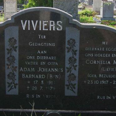 VIVIERS Adam Johannes Barnard 1914-1979 &amp; Cornelia Maria BEZUIDENHOUT 1917-1963