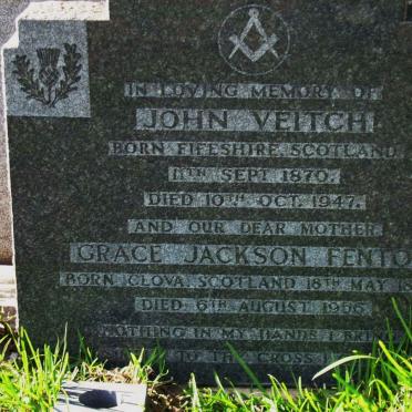 VEITCH John 1870-1947 &amp; Grace Jackson FENTON 1875-1956