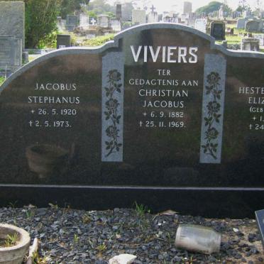 VIVIERS Christian Jacobus 1882-1969 &amp; Hester Anna Elizabeth ANKER 1885-1948 :: VIVIERS Jacobus Stephanus 1920-1973