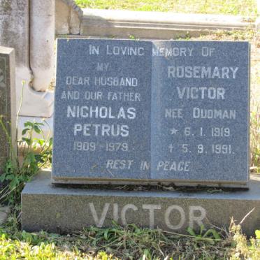 VICTOR Nicholas Petrus 1909-1979 &amp; Rosemary DUDMAN 1919-1991