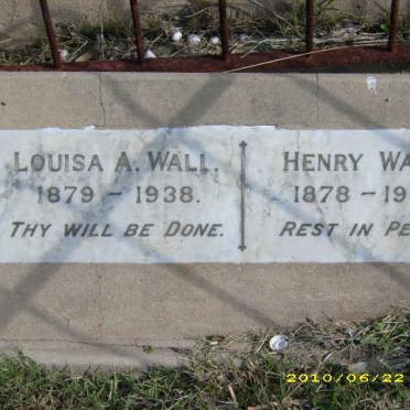 WALL Henry 1878-1946 &amp; Louisa A. 1879-1938