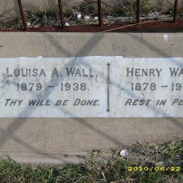 WALL Henry 1878-1946 &amp; Louisa A. 1879-1938