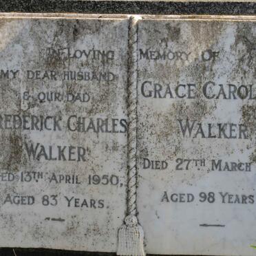 WALKER Frederick Charles -1950 &amp; Grace Caroline -1972
