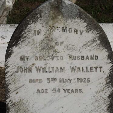 WALLETT John William -1926