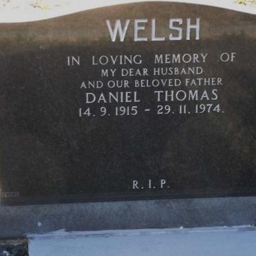 WELSH Daniel Thomas 1915-1974
