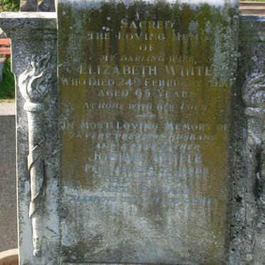 WHITE Josiah -1937 &amp; Elizabeth -1930