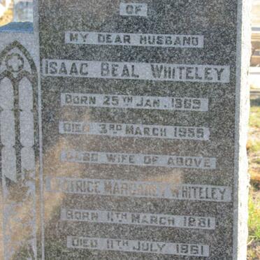 WHITELEY Isaac Beal 1869-1955 &amp; Beatrice Margaret 1881-1961