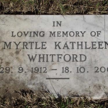 WHITFORD Myrtle Kathleen 1912-2003