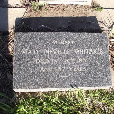 WHITAKER Mary Neville -1957