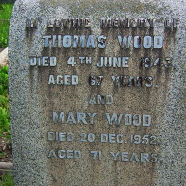 WOOD Thomas -1943 &amp; Mary -1952
