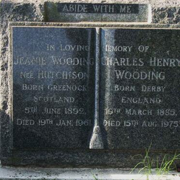 WOODING Charles Henry 1885-1975 &amp; Jeanie HUTCHISON 1892-1961, Charles Henry 1885-1975